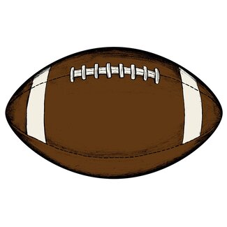 Die Cut Football Placemat - 12 Sheets