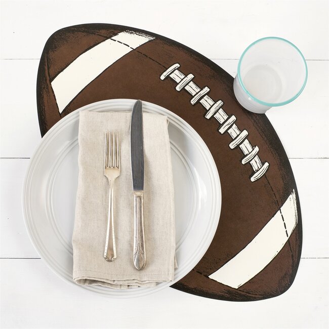Die Cut Football Placemat - 12 Sheets
