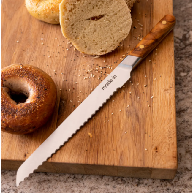 9” BREAD KNIFE - OLIVE WOOD