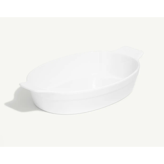 10 x 6.6" OVAL BAKING DISH - WHITE