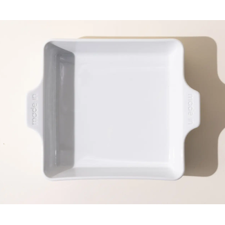 made in 8 X 8” SQUARE BAKING DISH - WHITE