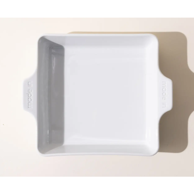 made in 8 X 8” SQUARE BAKING DISH - WHITE