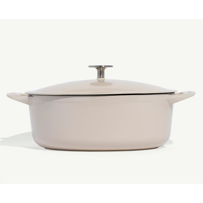 made in Enameled Cast Iron 7.5 qt. Oval Dutch Oven - Antique White