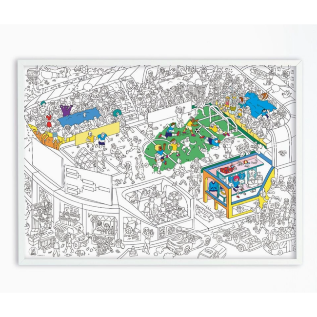 Soccer - Giant coloring poster