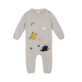 Dinosaur Jacquard Sweater Jumpsuit