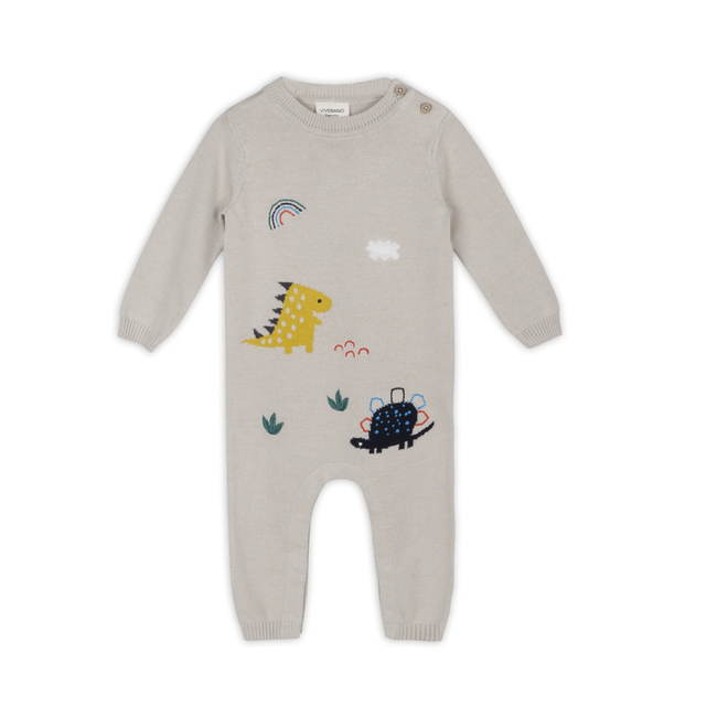 Dinosaur Jacquard Sweater Jumpsuit