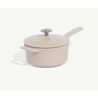 made in Enameled Cast Iron 2 qt. Saucepan - Antique White
