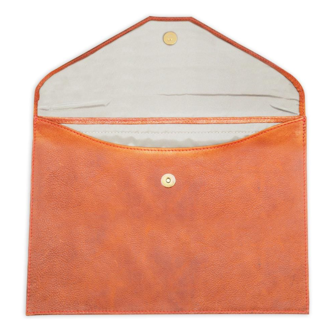 Brown Envelope Clutch