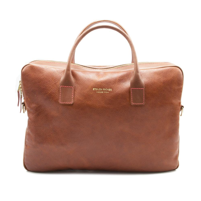 Brown Metro Bag with adjustable leather shoulder strap