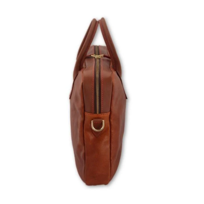 Brown Metro Bag with adjustable leather shoulder strap