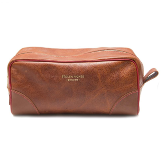 Brown Leather Dopp Bag