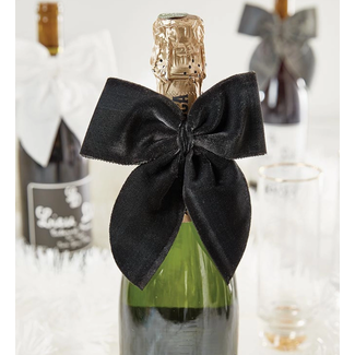 Wine Bottle Bow - Black