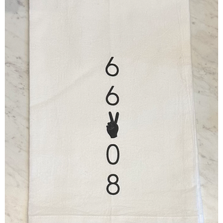 66208 Zipcode Tea Towel