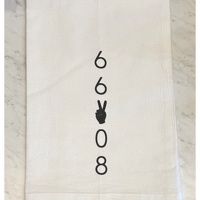 66208 Zipcode Tea Towel