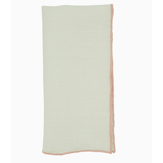 Stonewashed Stitch Border Napkin Pink
