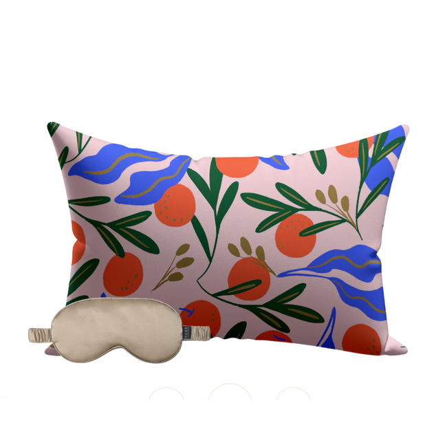 Italian Orange Pillowcase & Eye mask