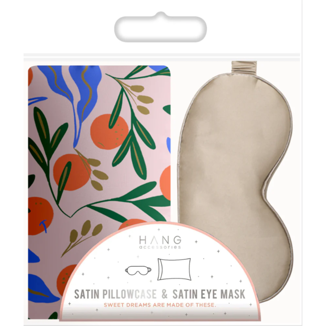 Italian Orange Pillowcase & Eye mask