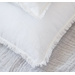 White Fringe So Soft  Linen Pillow 26x26