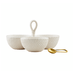 Woven Stoneware Triple Tidbit Set