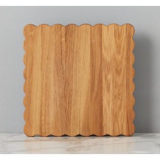 Large Square Scalloped Cutting Board