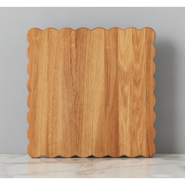 Large Square Scalloped Cutting Board