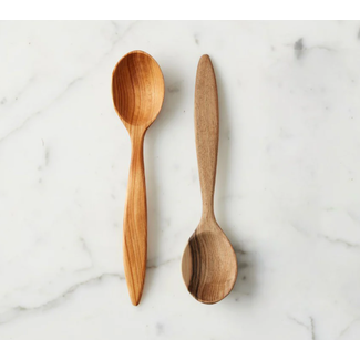 Fruitwood Serving Spoons - Set of 2