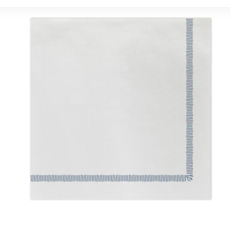 Papersoft Napkins Fringe Blue Dinner Napkins