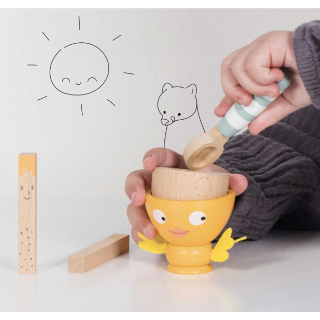 Wooden Egg Cup & Soldiers