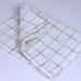 Linen Hand Towel - White with Black Yarn Squares