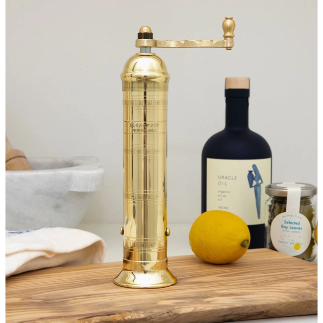 Brass Pepper Mill 9"