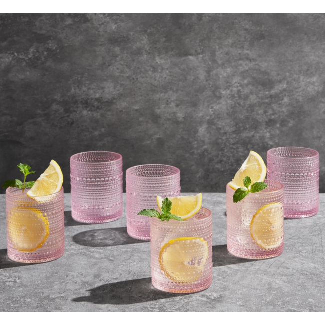 Hobnail Lowball Pink