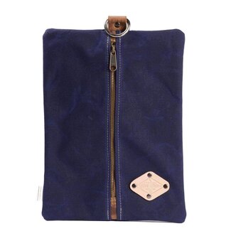 Flat Pack - Waxed Canvas - Blue Toiletry Bag