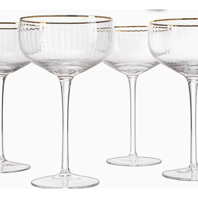 Vintage Gold Rim Coupe - Small