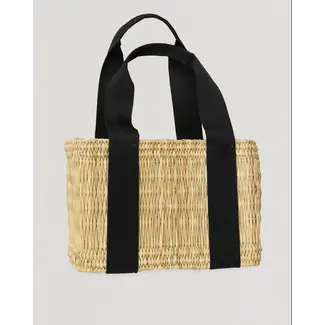 Structured Weave Basket - Black  Medium