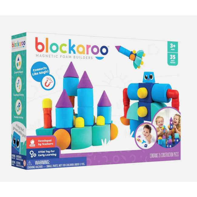 Blockaroo Magnetic Foam Blocks - Castle (35pcs)