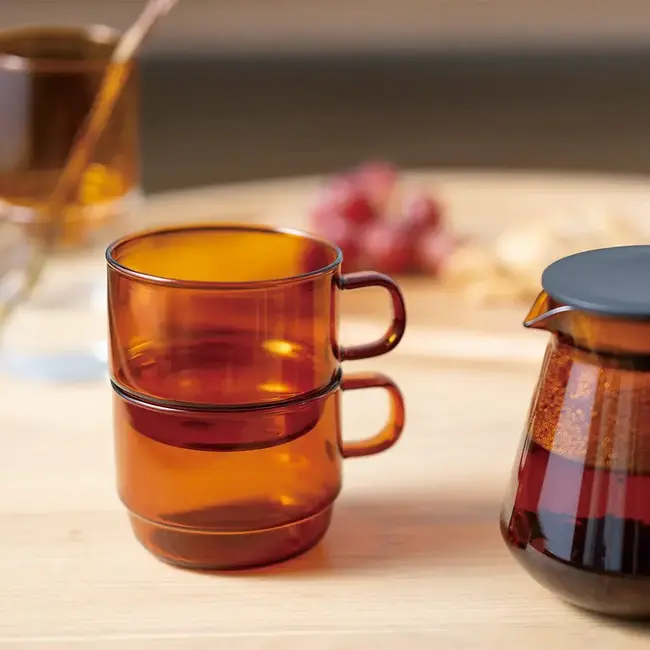 Amber Glass Stackable Mug