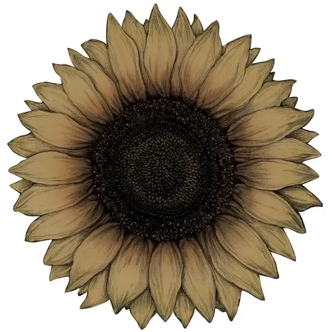 Die Cut Vintage Sunflower