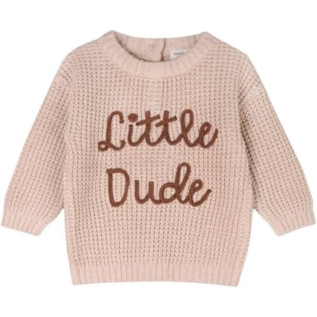 Little Dude Embroidered Sweater 3-6M