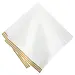 Alsace white & mustard napkins-set of 4