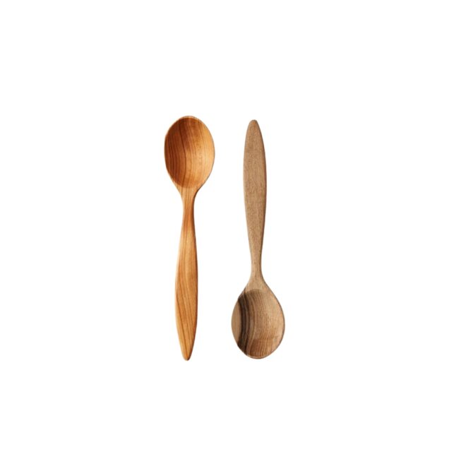 Fruitwood Serving Spoons - Set of 2