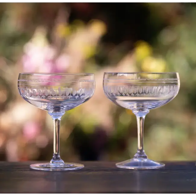 Vintage Cocktail Glass Oval