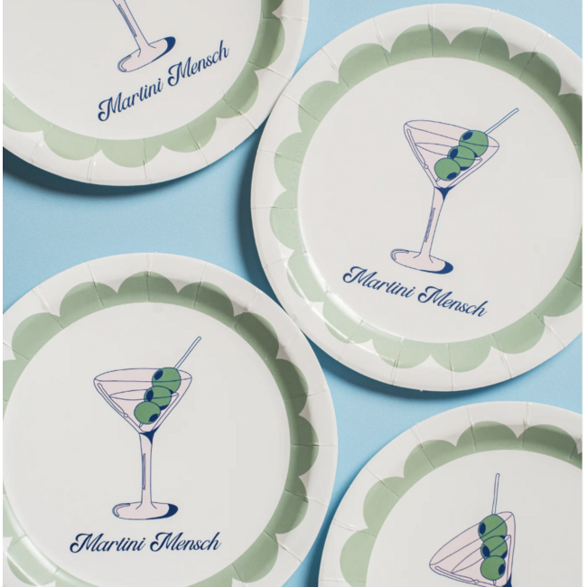 Martini Mensch Paper Plates