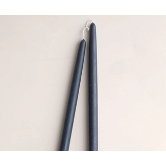Beeswax Pair of 12" Taper Candles Ink