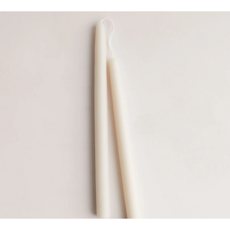 Beeswax Pair of 12" Taper Candles Salt