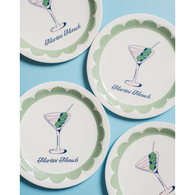Martini Mensch Paper Plates