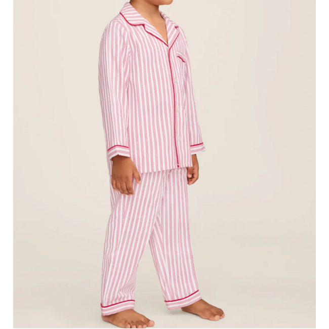 Kids Antique Red Ticking Pajama Set