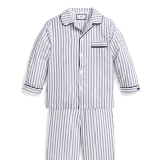 Kids Navy French Ticking Pajama Set