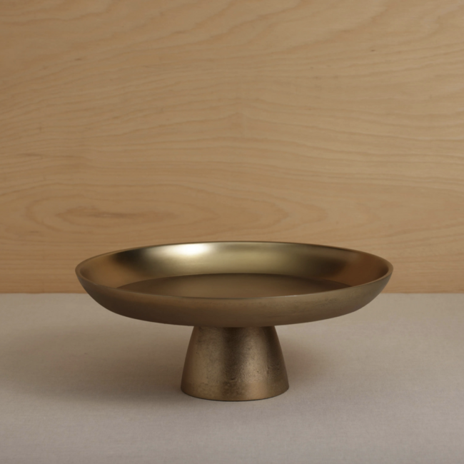 Large Pedestal Antique Brass