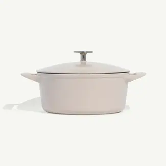 made in Enameled Cast Iron 5.5 qt. Round Dutch Oven - Antique White