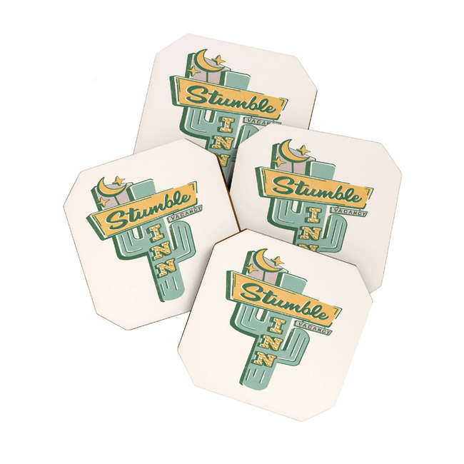 The Stumble Inn Vintage Coaster S/4